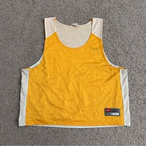 Nike Team Lacrosse Reversible Mesh Tank Top Yellow White L/XL